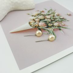 Bông Tai Kim Bạc s925 Mặt Ngọc Trai Tự Nhiên Đính Thanh Kim Tối Giản MADAME HIEN PEARLS Thời Trang Nữ BTN141