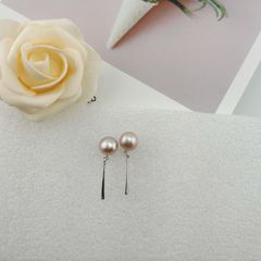 Bông Tai Kim Bạc s925 Mặt Ngọc Trai Tự Nhiên Đính Thanh Kim Tối Giản MADAME HIEN PEARLS Thời Trang Nữ BTN141