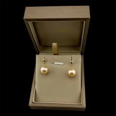 Bông Tai Bạc s925 Mạ Vàng Tua Rua Giọt Nước Nhỏ Đính Ngọc Trai 10-11 mm AAA Tối Giản Tròn Đẹp Hoàn Hảo MADAME HIEN PEARLS BTT129V
