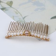 Lược Cài Tóc Ngọc Trai Tự Nhiên 20 Răng Mặt Hạt Ngọc Trai Tròn MADAME HIEN PEARLS Quà tặng Mẹ Yêu PKT010