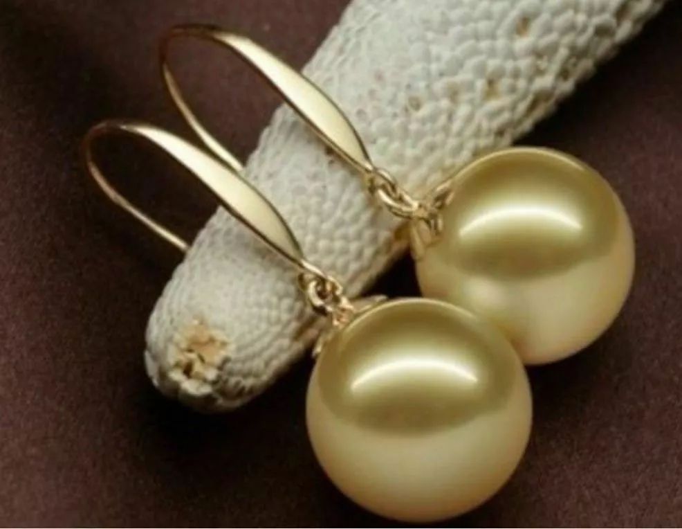 Bông Tai Kim Bạc s925 Đính Hạt Ngọc Trai Vàng Tròn Tự Nhiên Phong Cách Tối Giản MADAME HIEN PEARLS Cho Nữ BTT114V