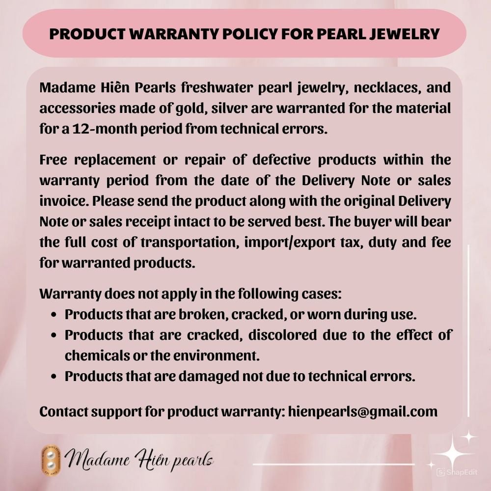 Vòng tay ngọc trai thật 100% hạt xoài nhỏ đơn giản sành điệu VTG001