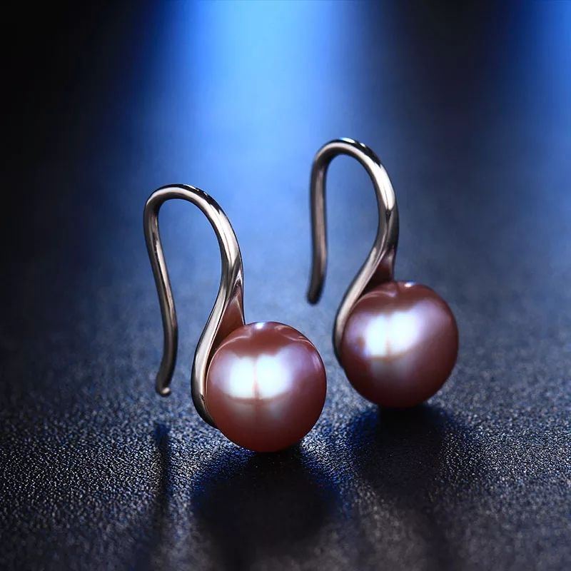 Bông Tai MADAME HIEN PEARL Hạt trai trắng 7-8mm AAA Bạc Ý 925 Dáng gót giày BTN005