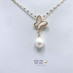 Mặt Dây Chuyền Cánh Bướm Xà Cừ Ngọc Trai MADAME HIEN PEARLS Tự Nhiên Đơn Giản MG004
