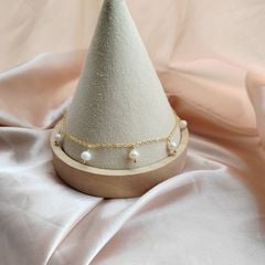 Lắc Mắt Cá Chân Đính Hạt Trai Tua Rua Đáng Yêu MADAME HIEN PEARLS Cho Nữ VCT002
