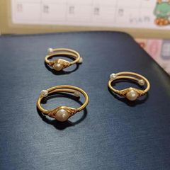 Nhẫn Xoắn Mặt Ngọc Trai Tự Nhiên Tí Hon MADAME HIEN PEARLS Thời Trang Đáng Yêu NT014