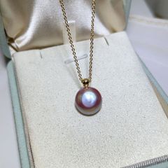 Mặt Dây Vòng Cổ Ngọc Trai Baroque Tự Nhiên Hình Tròn Đồng Xu MADAME HIEN PEARLS Cho Nữ MB036