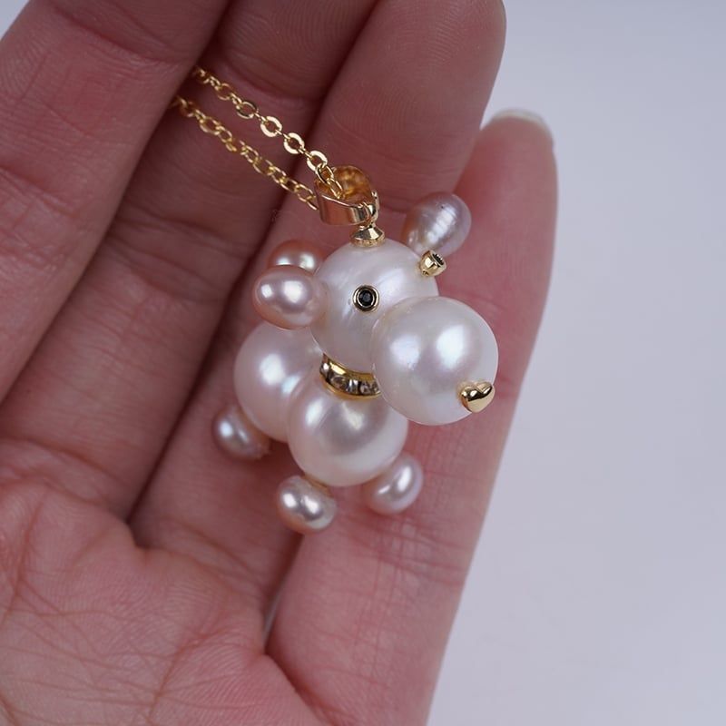 Dây Chuyền Mặt Ngọc Trai Baroque Dáng Chú Chó Puppy Đáng Yêu MADAME HIEN PEARLS MB039