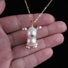 Dây Chuyền Mặt Ngọc Trai Baroque Dáng Chú Chó Puppy Đáng Yêu MADAME HIEN PEARLS MB039