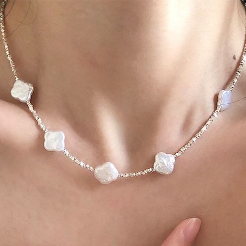 Dây Chuyền Mặt 5 Ngôi Sao Ngọc Trai Baroque MADAME HIEN PEARLS Dáng Yêu Cho Nữ MB040