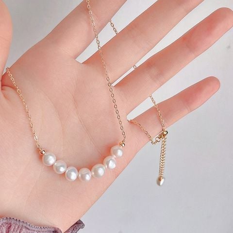 Vòng Cổ 8 Hạt Ngọc Trai Baroque Tự Nhiên Mặt Cười MADAME HIEN PEARLS