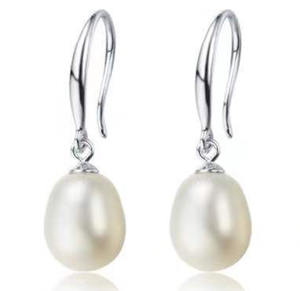 Bông Tai Bạc 925 mạ MADAME HIEN PEARLS Đính Hạt Trai Hình Giọt Nước Thời Trang Cho Nữ BTG002
