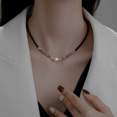 Dây Chuyền Mặt Ngọc Trai Hạt Gạo Phối Pha Lê Ánh Sao Đơn Giản MADAME HIEN PEARLS Cho Nữ MG038