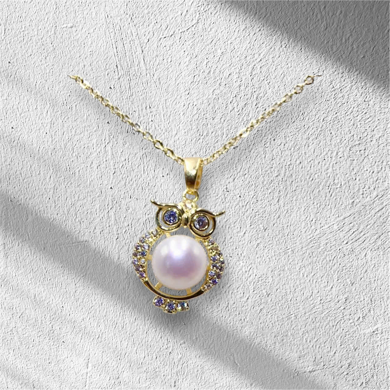 Dây Chuyền Mặt Cú Đêm Owl Đính Ngọc Trai Tự Nhiên MADAME HIEN PEARLS Cho Nữ MN057