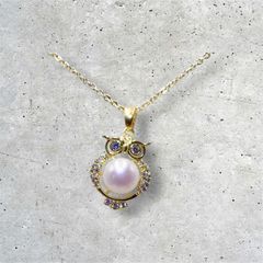 Dây Chuyền Mặt Cú Đêm Owl Đính Ngọc Trai Tự Nhiên MADAME HIEN PEARLS Cho Nữ MN057