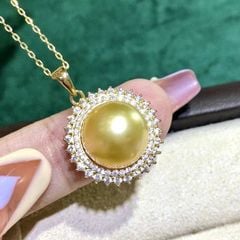 Mặt Dây Chuyền Ngọc Trai Tự Nhiên Hoa Hướng Dương MADAME HIEN PEARLS Sang Trọng Cho Nữ MN058