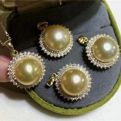 Mặt Dây Chuyền Ngọc Trai Tự Nhiên Hoa Hướng Dương MADAME HIEN PEARLS Sang Trọng Cho Nữ MN058