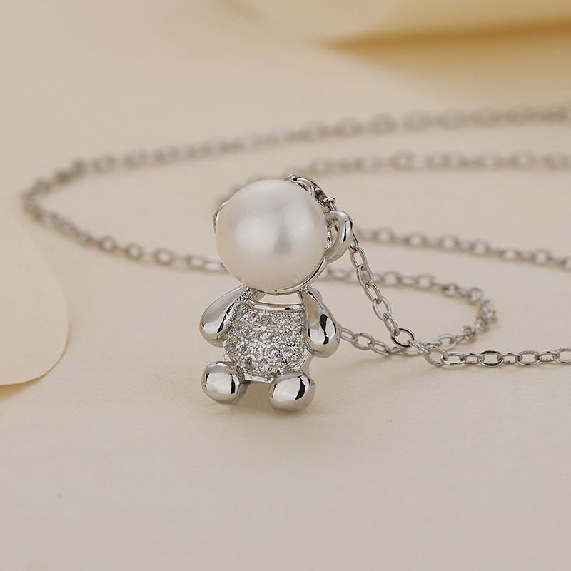 Mặt Dây Chuyền Ngọc Trai Tự Nhiên Khung Gấu Trúc Đáng Yêu MADAME HIEN PEARLS Cho Nữ MN059