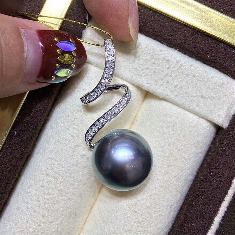 Vòng cổ Ngọc Trai Đen Tự Nhiên Kiểu Dáng Dài Sang Trọng MN031