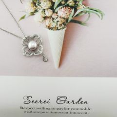 Vòng Cổ Mặt Ngọc Trai Tự Nhiên Mặt Hoa Văn Vintage Cổ Điển MADAME HIEN PEARLS MN040