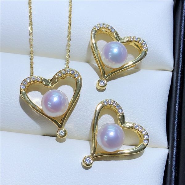 Vòng cổ Đính Ngọc Trai Hình Trái Tim Xinh Xắn MADAME HIEN PEARL MN043
