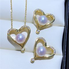 Vòng cổ Đính Ngọc Trai Hình Trái Tim Xinh Xắn MADAME HIEN PEARL MN043