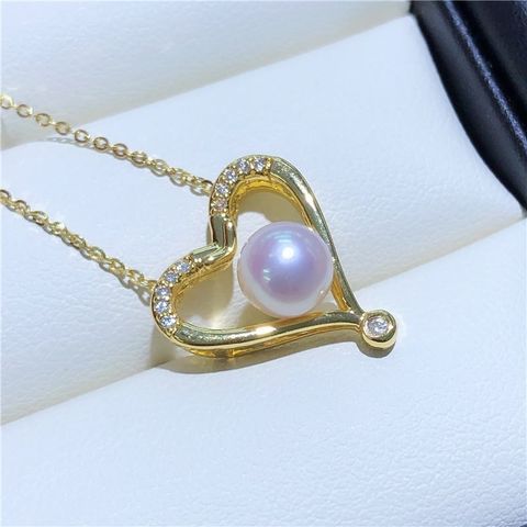 Vòng cổ Đính Ngọc Trai Hình Trái Tim Xinh Xắn MADAME HIEN PEARL