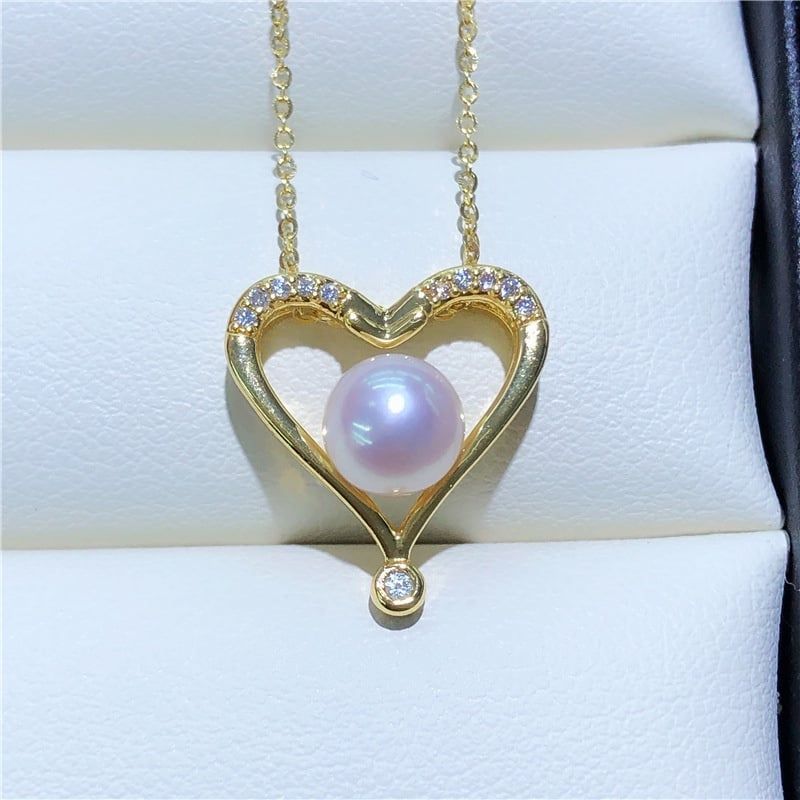 Vòng cổ Đính Ngọc Trai Hình Trái Tim Xinh Xắn MADAME HIEN PEARL MN043