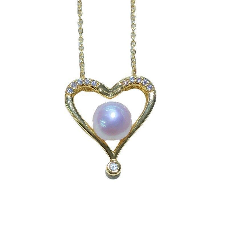 Vòng cổ Đính Ngọc Trai Hình Trái Tim Xinh Xắn MADAME HIEN PEARL MN043