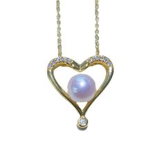 Vòng cổ Đính Ngọc Trai Hình Trái Tim Xinh Xắn MADAME HIEN PEARL MN043
