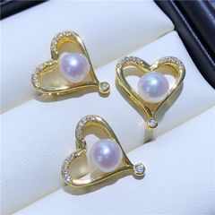 Vòng cổ Đính Ngọc Trai Hình Trái Tim Xinh Xắn MADAME HIEN PEARL MN043