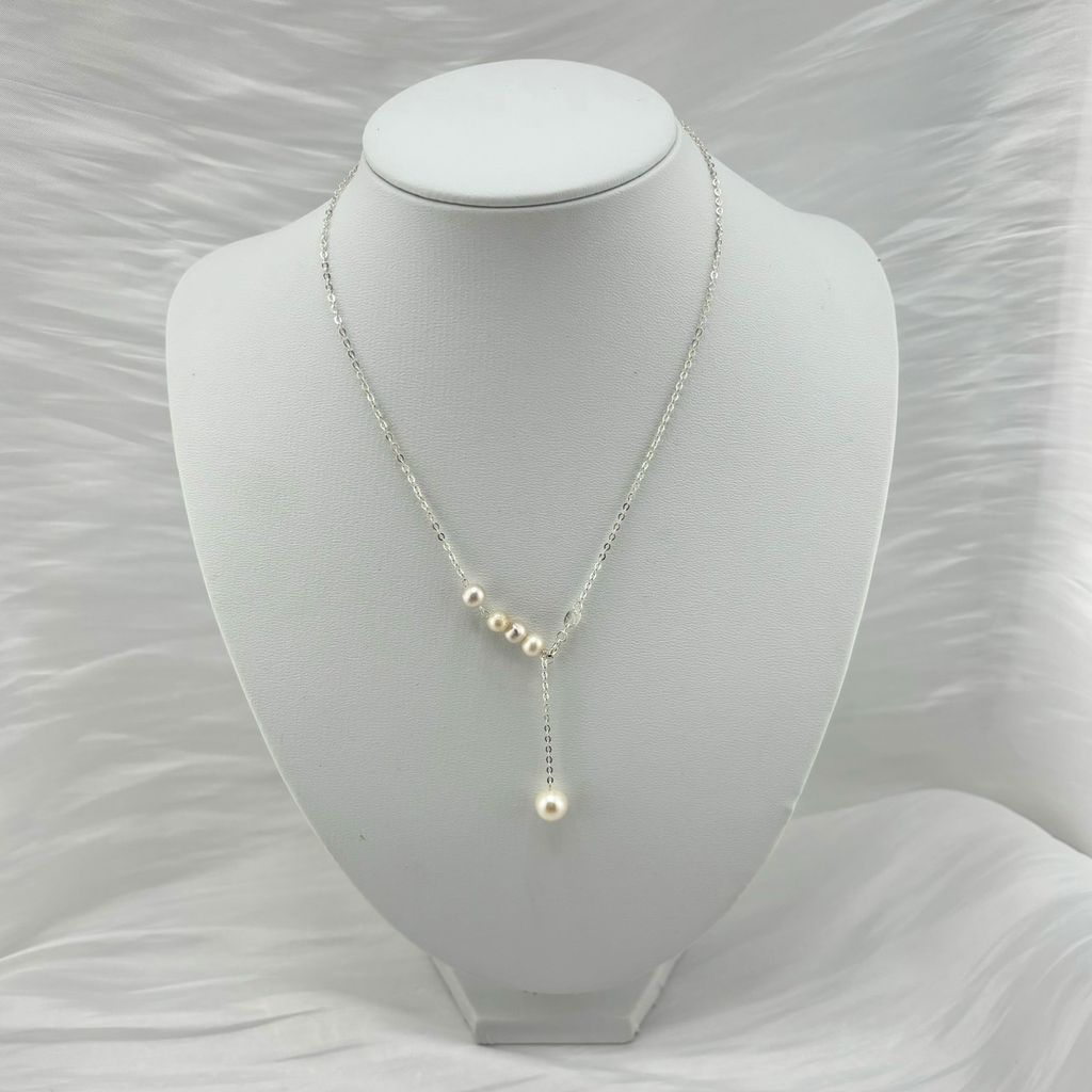 Vòng Cổ Choker Bạc s925 Đính Ngọc Trai Dáng Chữ Y Thanh Tú MADAME HIEN PEARLS Cho Nữ MT030