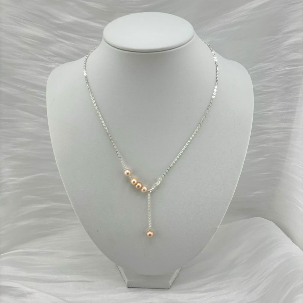 Vòng Cổ Choker Bạc s925 Đính Ngọc Trai Dáng Chữ Y Thanh Tú MADAME HIEN PEARLS Cho Nữ MT030