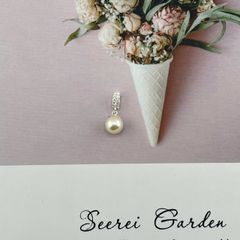 Mặt Dây Chuyền Ngọc Trai Mặn Tự Nhiên Khung Bạc Phối Đá Lấp Lánh Tối Giản Sang Trọng MADAME HIEN PEARLS MT034