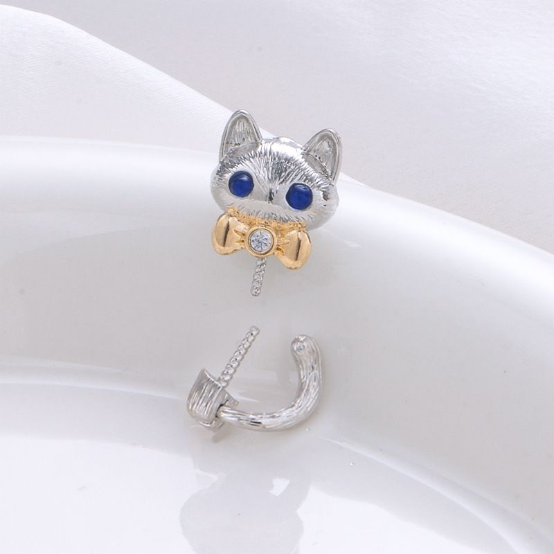 Mặt Dây Chuyền Chú Mèo Đeo Nơ Đính Ngọc Trai Tự Nhiên Đáng Yêu MADAME HIEN PEARLS MT038