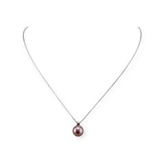 Dây Chuyền Bạc s925 Mặt Ngọc Trai Tím Tròn Tự Nhiên 10mm Tối Giản MADAME HIEN PEARLS MT044T