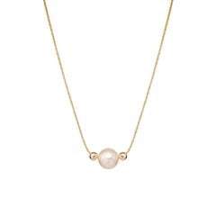 Dây Chuyền Đính 1 Hạt Ngọc Trai Kèm Cham Bi Bạc Nhí Đáng Yêu MADAME HIEN PEARLS Cho Nữ MT054