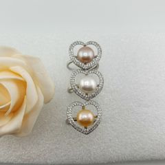 Nhẫn Ngọc Trai Tự Nhiên Size 9-10mm Dáng Tim Phong Cách Quý Phú Bà Ngọc trai Giá Sỉ Phú Quốc MADAME HIEN PEARLS NN045