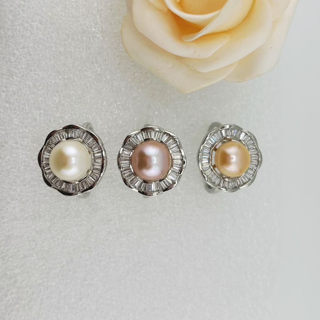 Nhẫn Ngọc Trai Tự Nhiên Size 9-10mm Dáng Hoa Phong Cách Quý Phú Bà Ngọc trai Giá Sỉ Phú Quốc MADAME HIEN PEARLS NN054