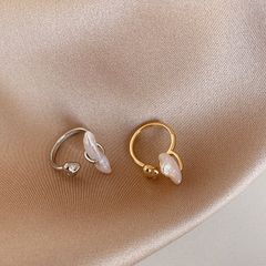 Nhẫn Hở Ngọc Trai Nước Ngọt Baroque Kiểu Dáng Độc Đáo Cool Ngầu Cá Tính NB011