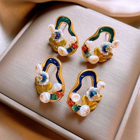 [Designer Jewelry] Bông Tai Ngọc Trai Baroque Niche Phong Cách Monet Garden MADAME HIEN PEARLS Sang Trọng BTB115
