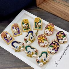 [Designer Jewelry] Bông Tai Ngọc Trai Baroque Niche Phong Cách Monet Garden MADAME HIEN PEARLS Sang Trọng BTB115