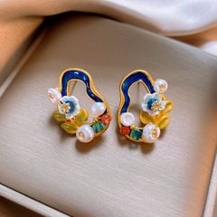 [Designer Jewelry] Bông Tai Ngọc Trai Baroque Niche Phong Cách Monet Garden MADAME HIEN PEARLS Sang Trọng BTB115