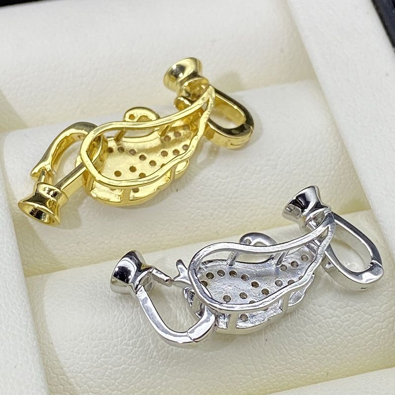 Chốt Khoá Mặt Vòng cổ Hoặc Vòng Tay Mạ Vàng 14k Mặt Khoá Thiên Nga Đá Quý Sang Trọng MADAME HIEN PEARLS PKKC012