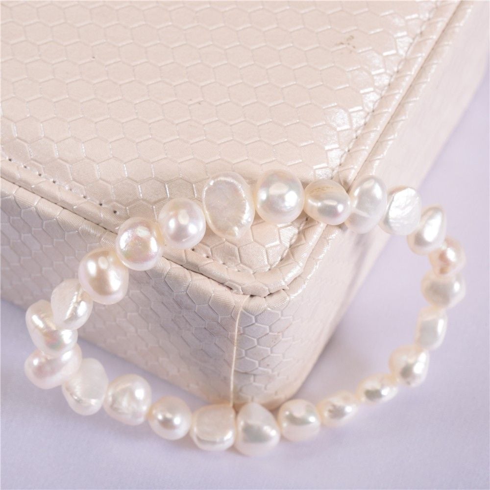 Vòng Đeo Tay Hạt Ngọc Trai 8-9mm Baroque phong cách Châu Âu thời thượng, cá tính VTB001