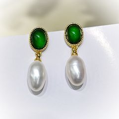 Bông Tai Ngọc Trai Kim Bạc S925 Phong Cách Cổ Điển Châu Âu Fritillaria MADAME HIEN PEARLS Cho Nữ BTG043