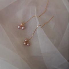 Bông Tai Ngọc Trai Nước Ngọt Tự Nhiên Hạt Nhỏ, Bông Tai Dài Thanh Lịch MADAME HIEN PEARLS BTT030
