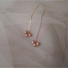 Bông Tai Ngọc Trai Nước Ngọt Tự Nhiên Hạt Nhỏ, Bông Tai Dài Thanh Lịch MADAME HIEN PEARLS BTT030