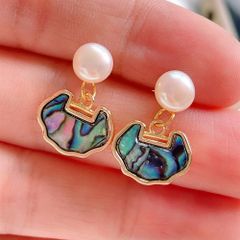 Bông Tai Ngọc Trai Tự Nhiên Mặt Đám Mây Phong Cách Quý Tộc Phương Đông MADAME HIEN PEARLS Cho Nữ BTN244