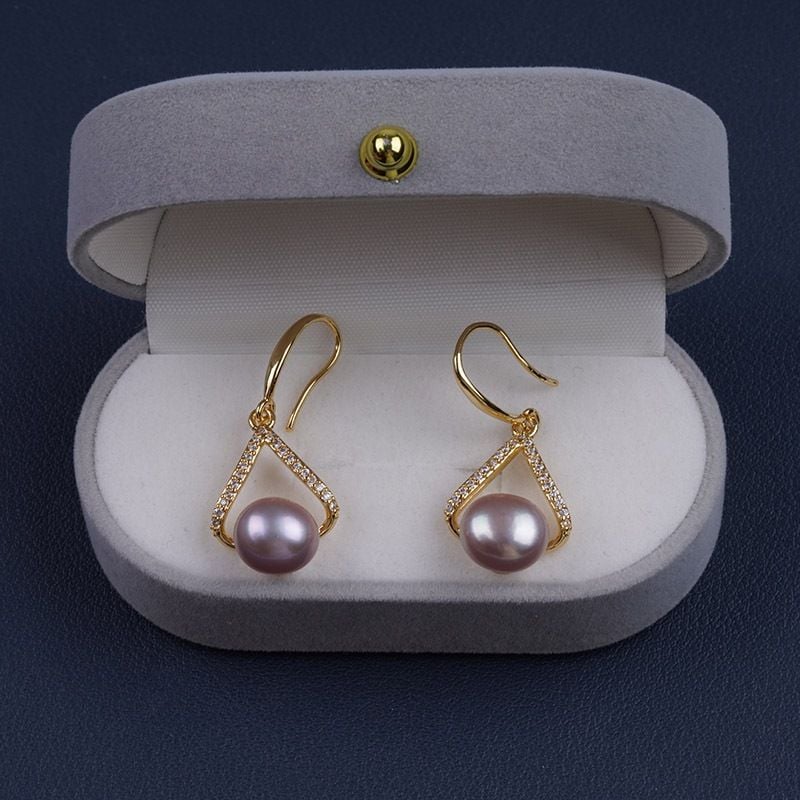 Bông Tai Ngọc Trai Tua Rua Vòng Cung Điệu Đà Ôm Hạt Ngọc Trai Tự Nhiên MADAME HIEN PEARLS Cho Nữ BTN252